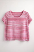 Handgebreid shirt Marea in gerecycled katoengaren, lente-zomer model
