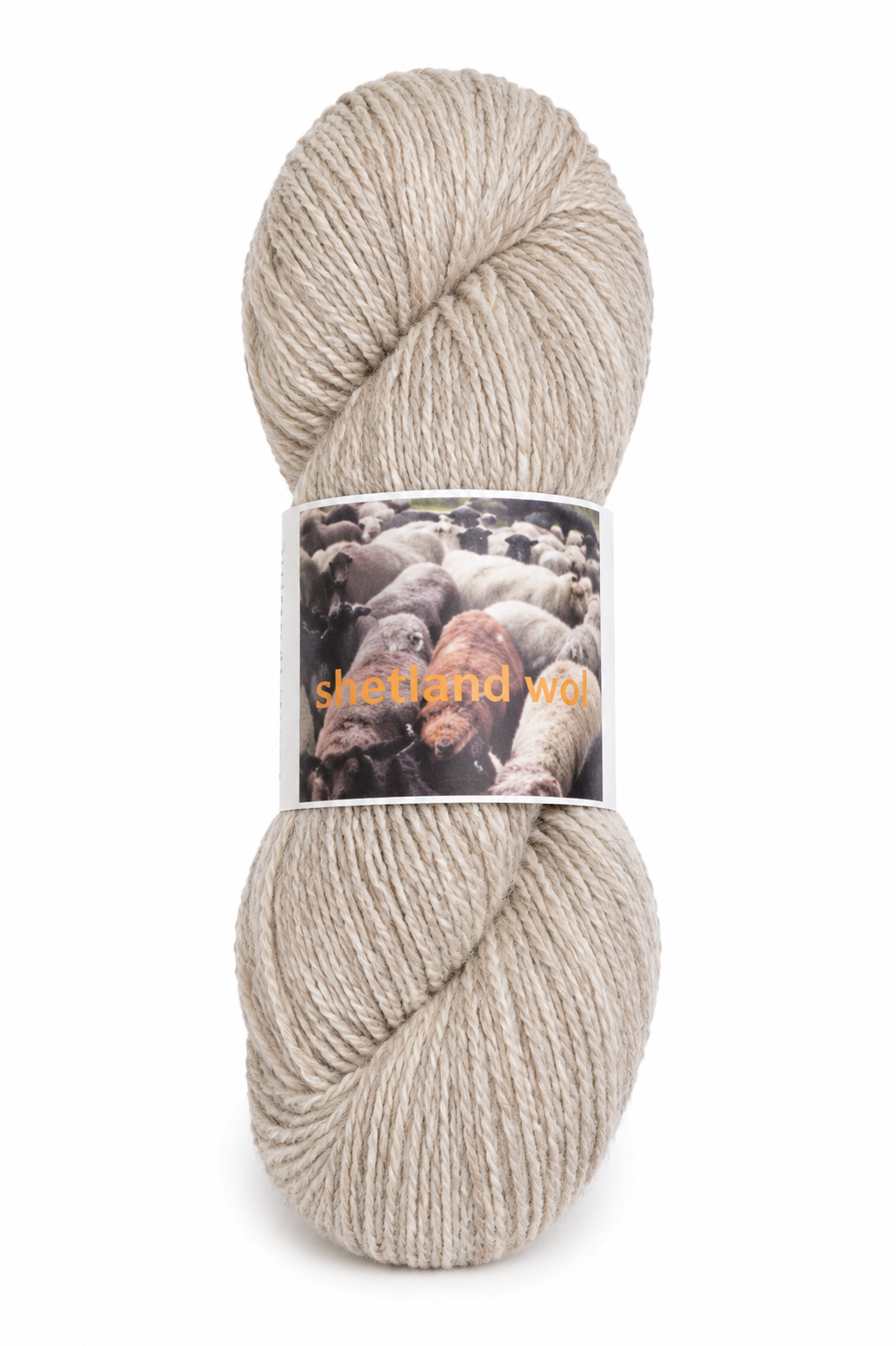 Shetlandwol 2-draads in de kleur beige