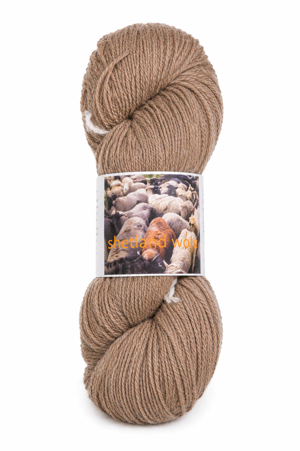 Shetlandwol 2-draads in de kleur fawn, lichtbruin