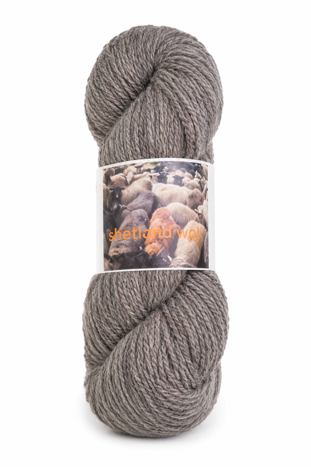 Shetlandwol 2-draads in de kleur grijs