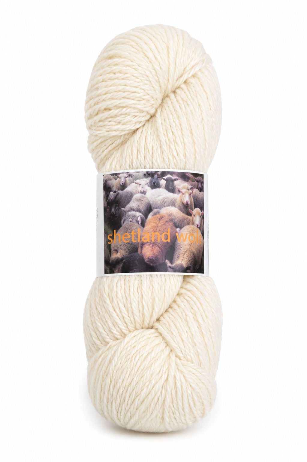 Shetlandwol 2-draads in de kleur roomwit