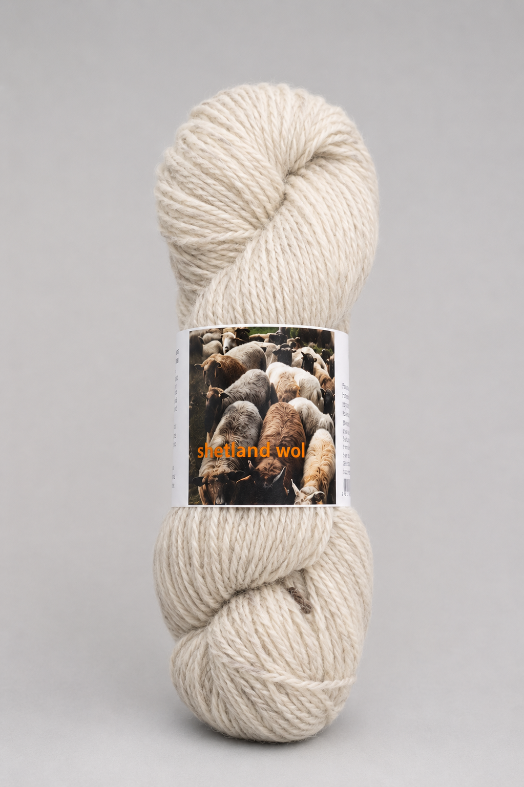 Shetlandwol 3-draads in de kleur beige