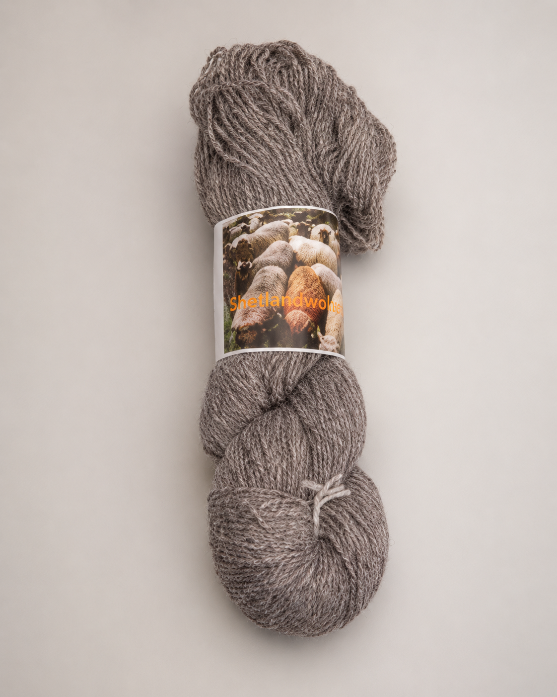 Shetlandwol 3-draads in de kleur grijs