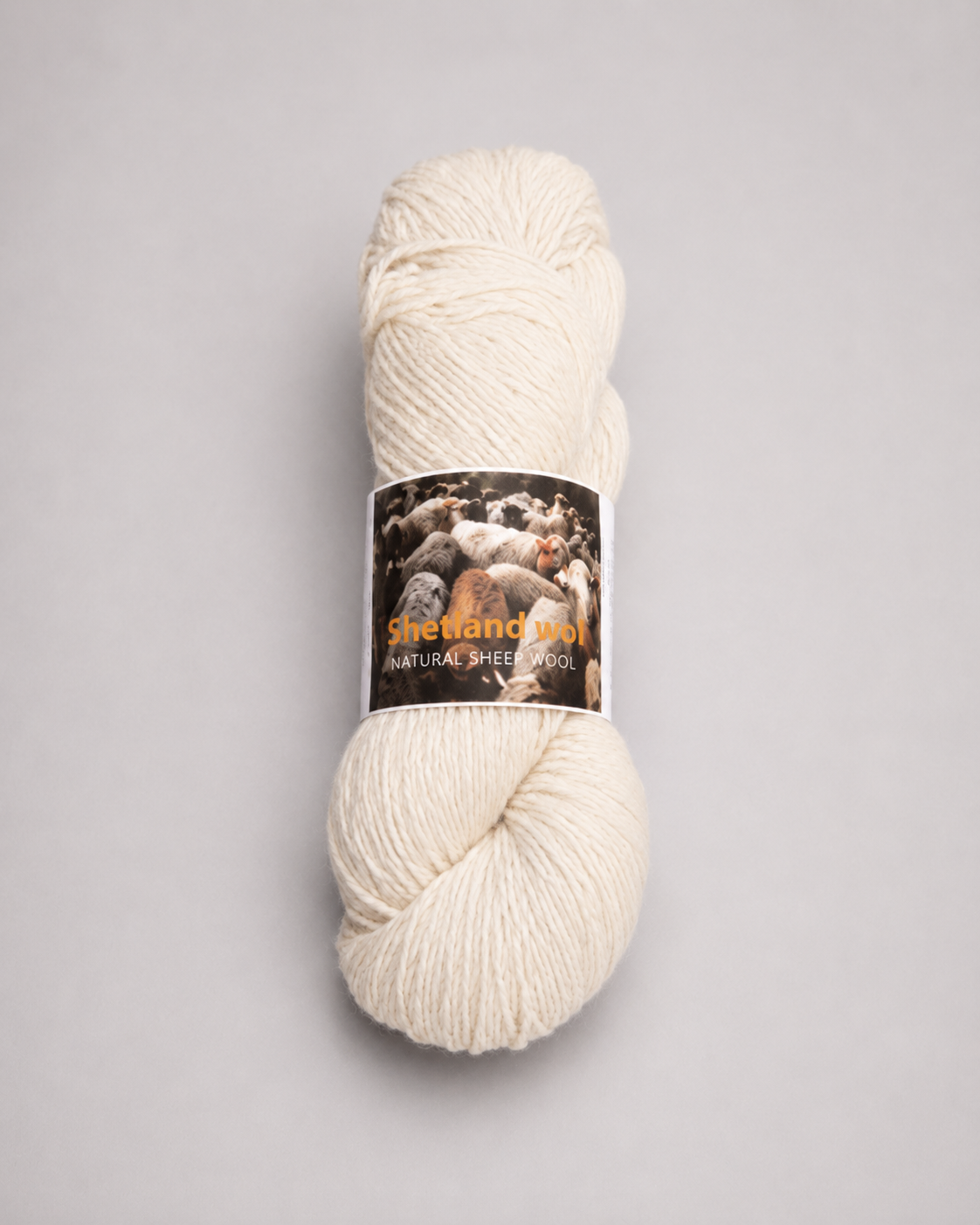 Shetlandwol 3-draads in de kleur roomwit