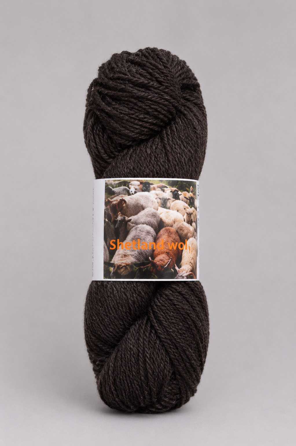 Shetlandwol 3-draads in de kleur zwart