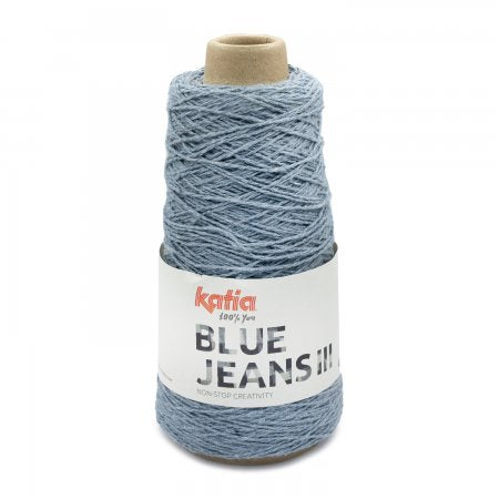Gerecycled denim garen van Katia in licht jeans, katoen en gerecyclede vezels