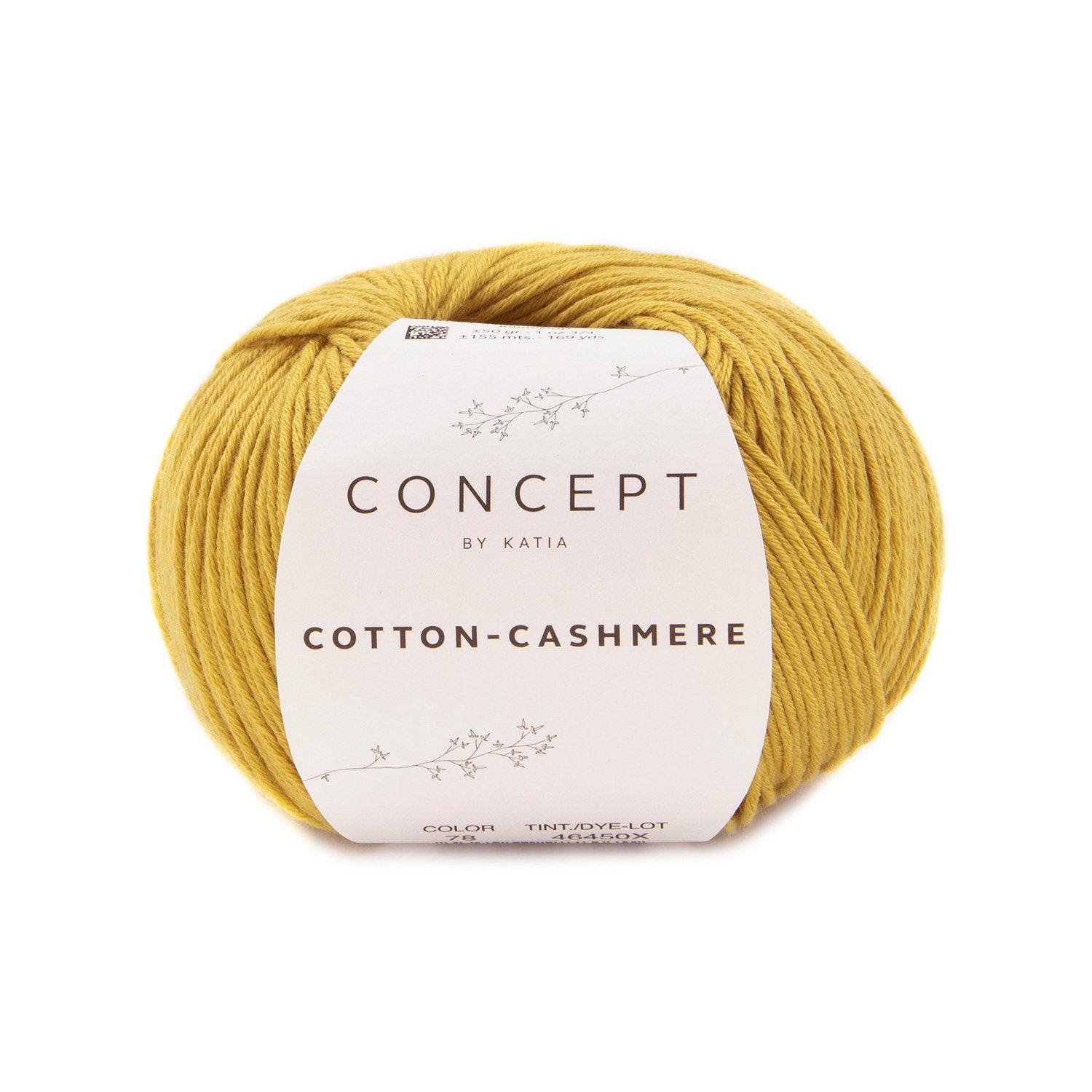 Katoen-cashmeregaren Cotton Cashmere in bezemgeel, zacht en fijn voor alle seizoenen