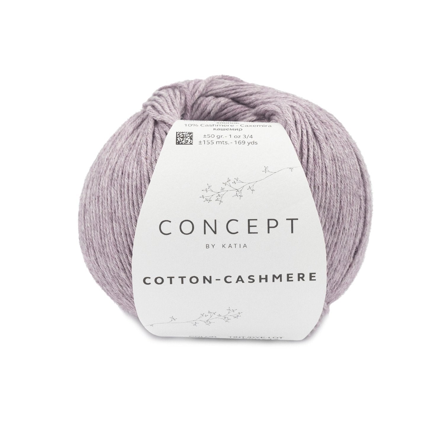 Katoen-cashmeregaren Cotton Cashmere in mauve, zacht en fijn voor alle seizoenen