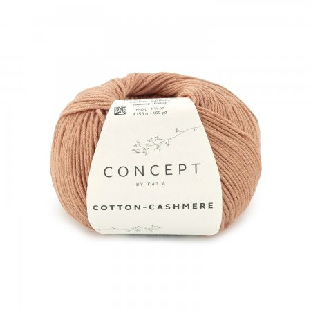 Katoen-cashmeregaren Cotton Cashmere in perzik, zacht en fijn voor alle seizoenen