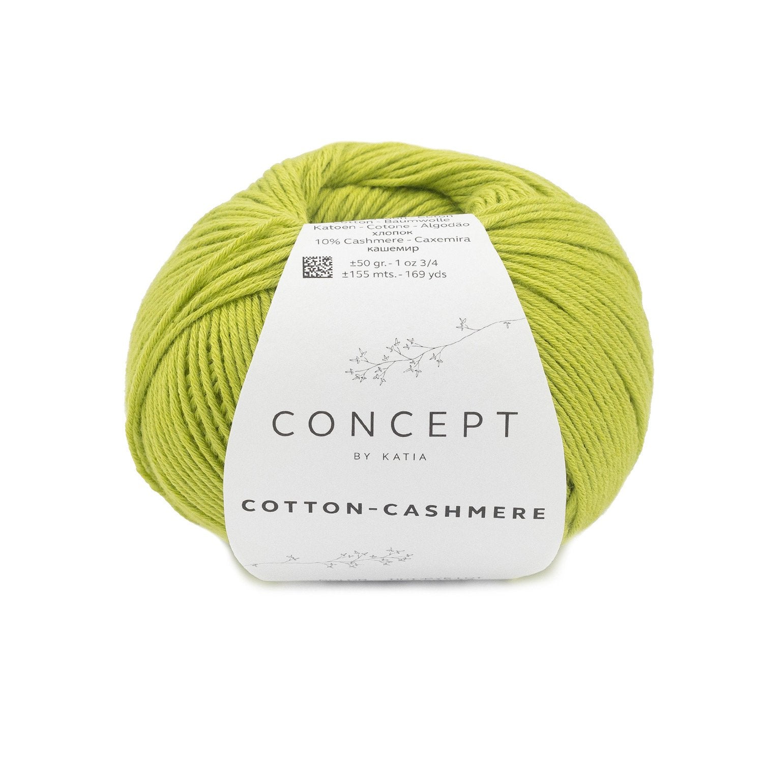 Katoen-cashmeregaren Cotton Cashmere in pistache, zacht en fijn voor alle seizoenen