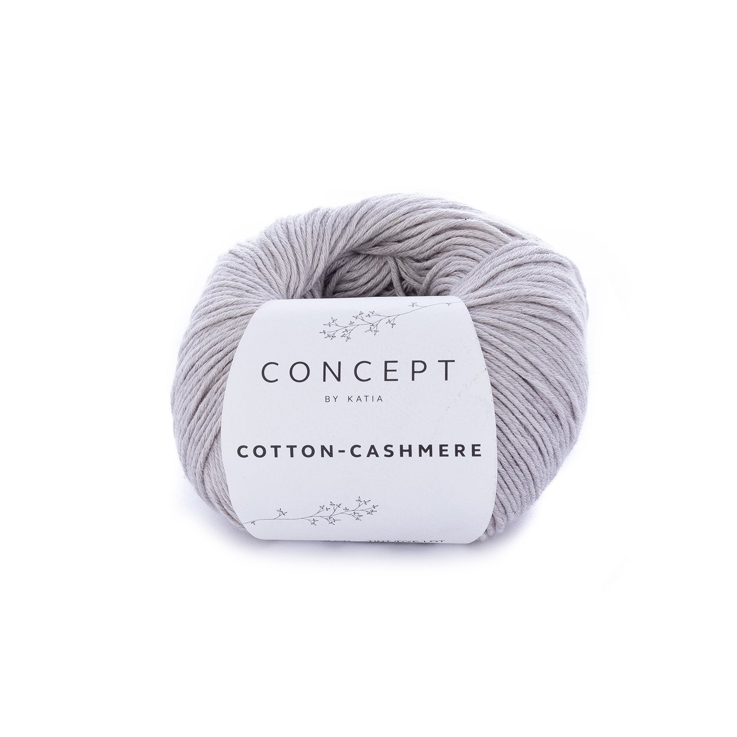 Katoen-cashmeregaren Cotton Cashmere in steengrijs, zacht en fijn voor alle seizoenen