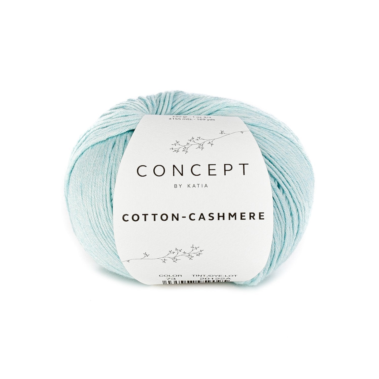 Katoen-cashmeregaren Cotton Cashmere in waterblauw, zacht en fijn voor alle seizoenen