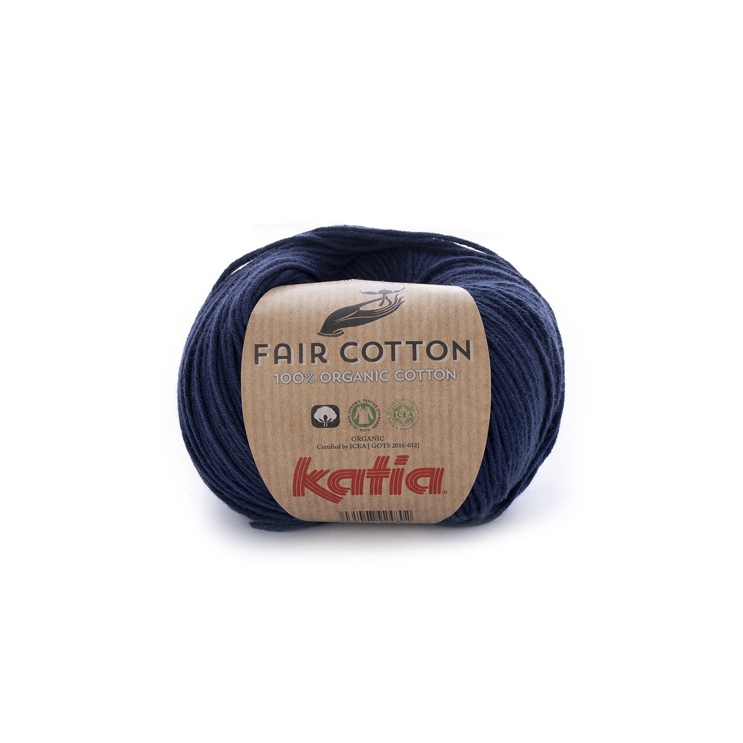 Biologisch katoengaren Fair Cotton 100% in donkerblauw, GOTS-gecertificeerd