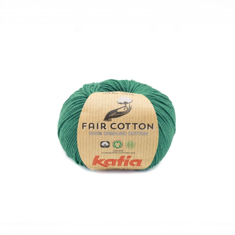 Biologisch katoengaren Fair Cotton 100% in flesgroen, GOTS-gecertificeerd