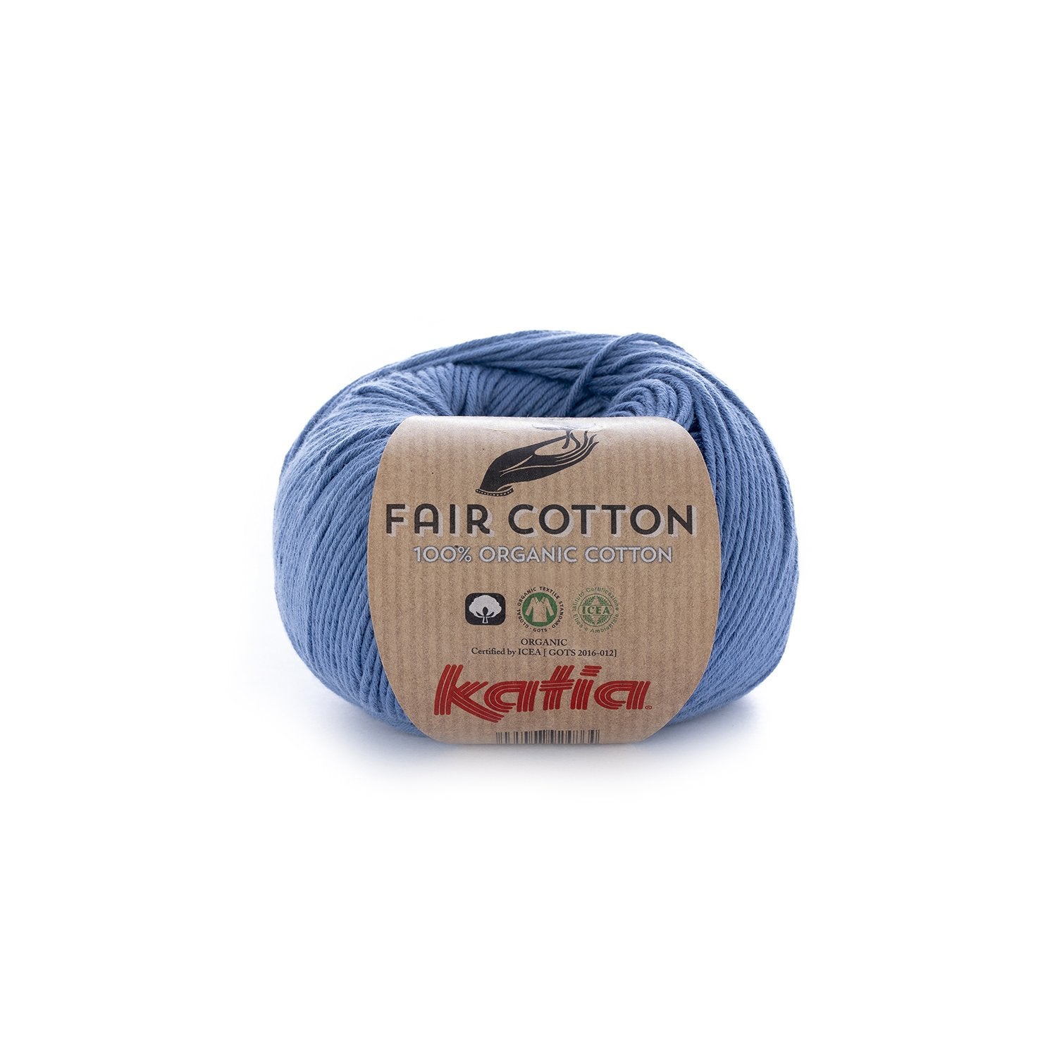 Biologisch katoengaren Fair Cotton 100% in jeansblauw, GOTS-gecertificeerd