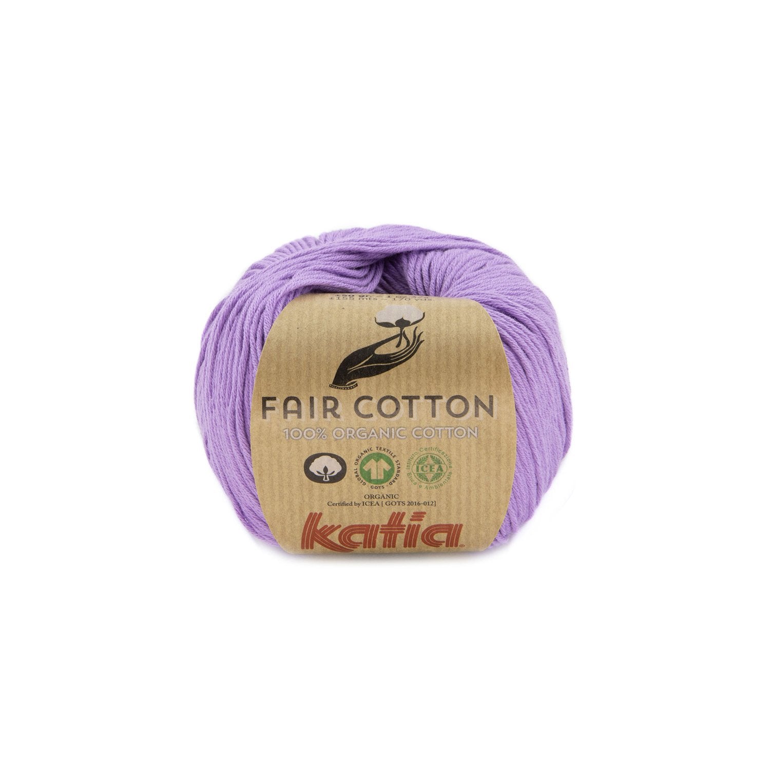Biologisch katoengaren Fair Cotton 100% in lila, GOTS-gecertificeerd