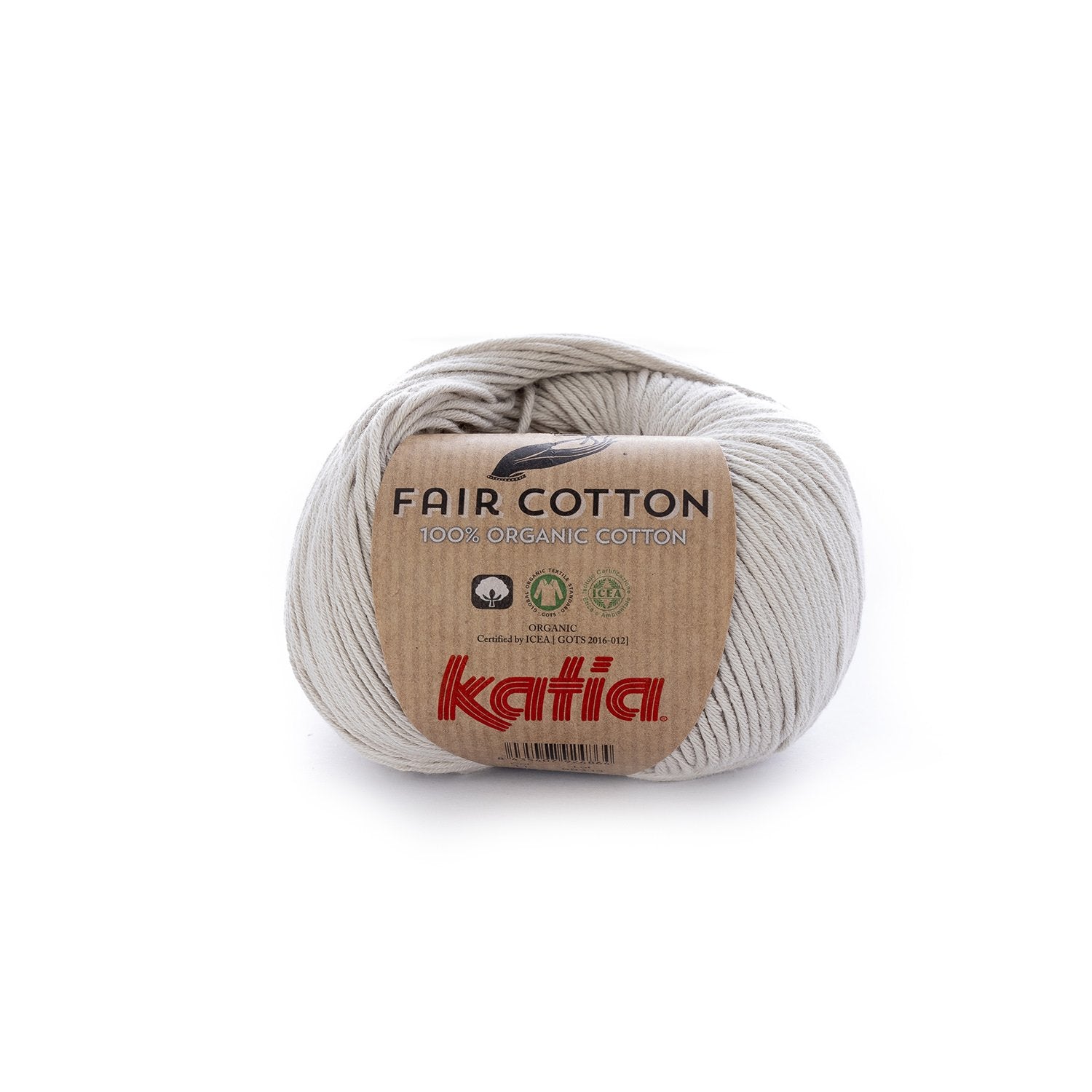 Biologisch katoengaren Fair Cotton 100% in parelwit, GOTS-gecertificeerd