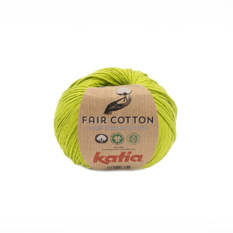 Biologisch katoengaren Fair Cotton 100% in pistache, GOTS-gecertificeerd