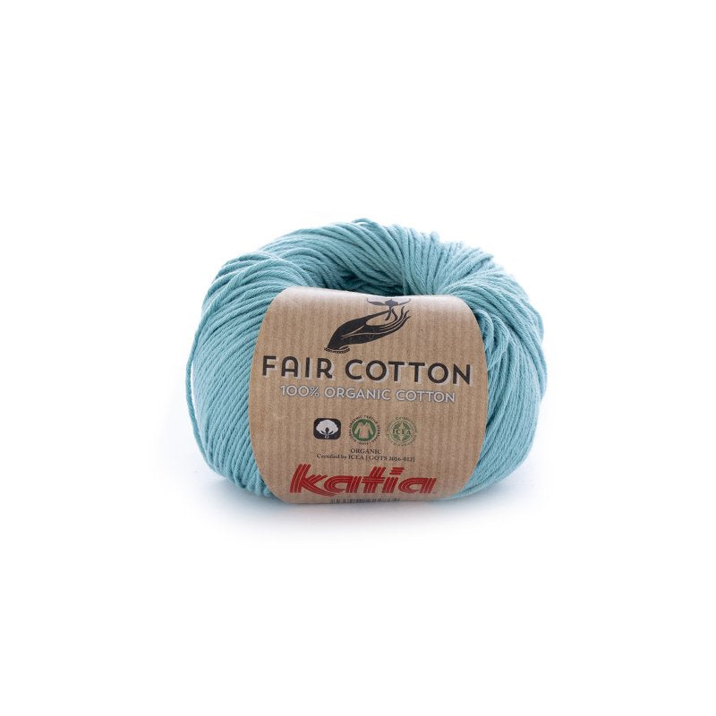 Biologisch katoengaren Fair Cotton 100% in turquoise, GOTS-gecertificeerd