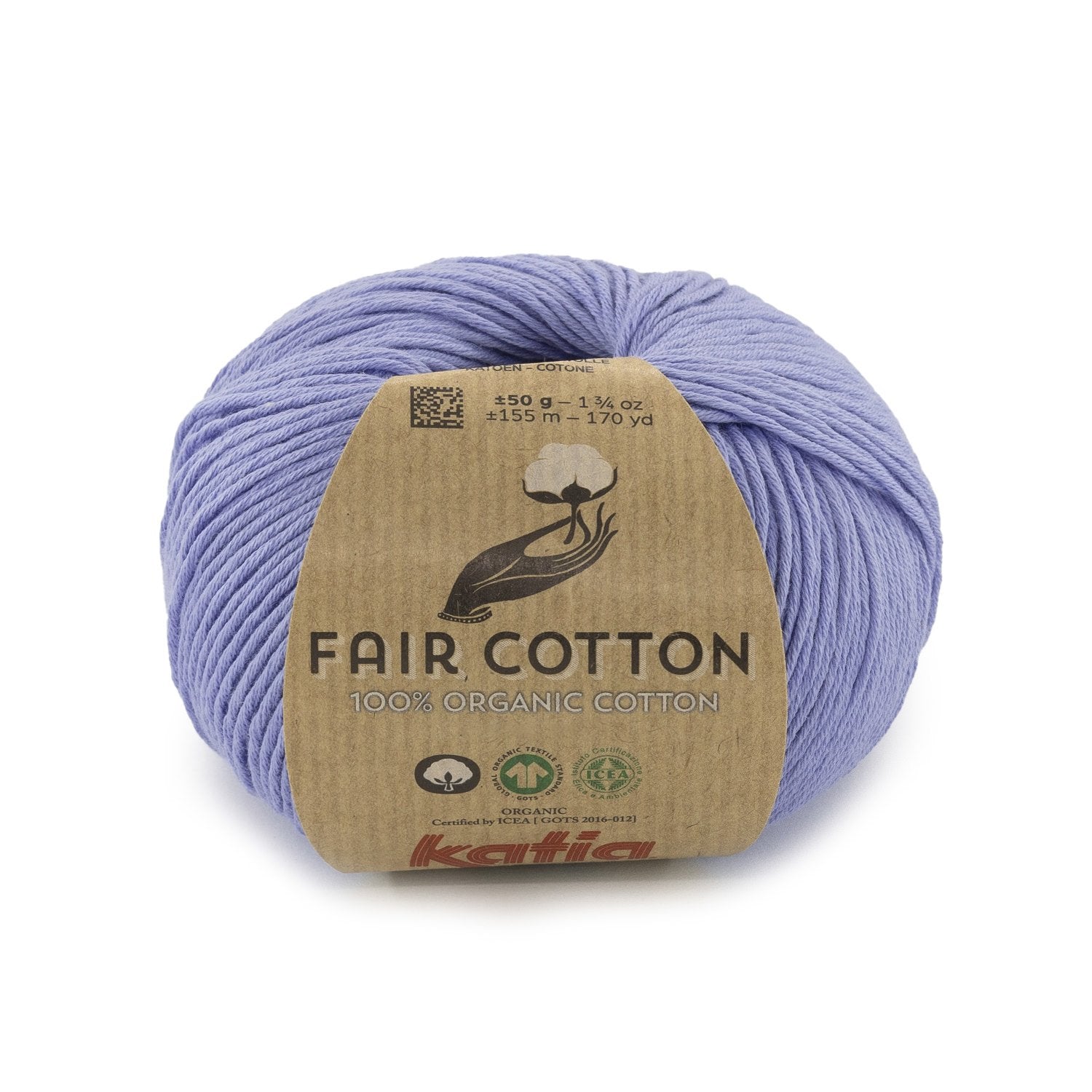Biologisch katoengaren Fair Cotton 100% in violet, GOTS-gecertificeerd
