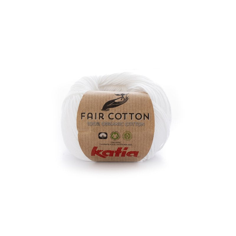 Biologisch katoengaren Fair Cotton 100% in wit, GOTS-gecertificeerd