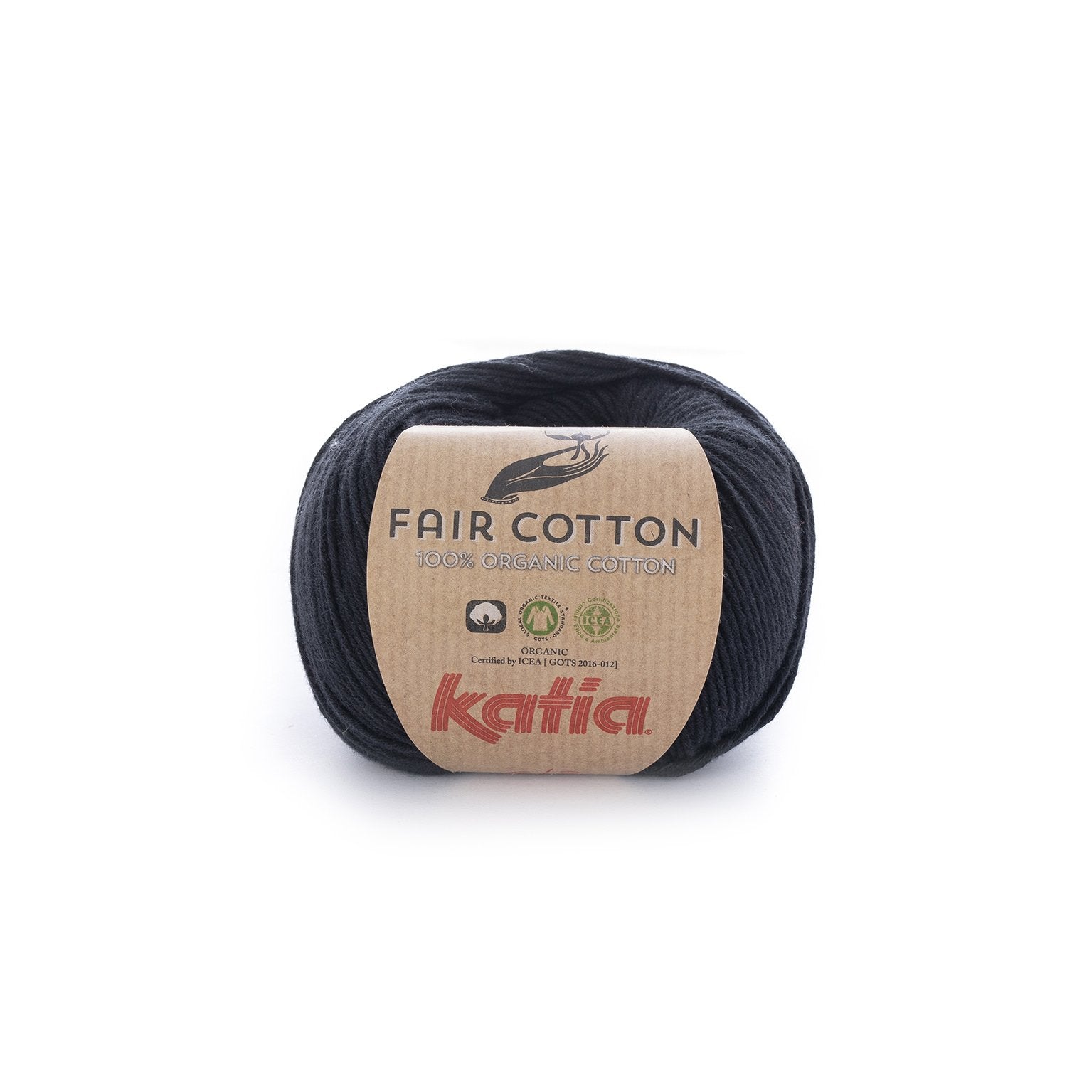 Biologisch katoengaren Fair Cotton 100% in zwart, GOTS-gecertificeerd