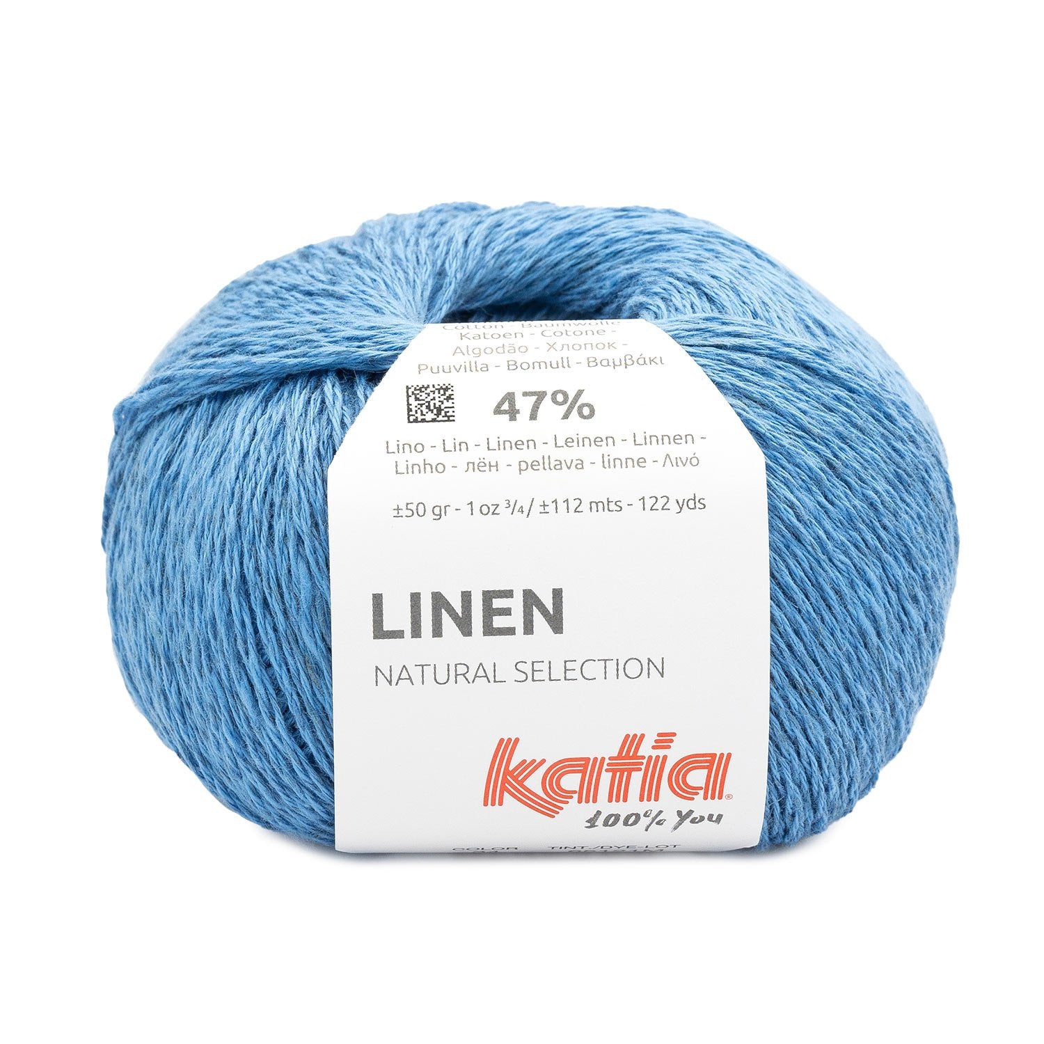 Katoen-linnengaren Linen in lichtblauw, geschikt voor zomerse kleding