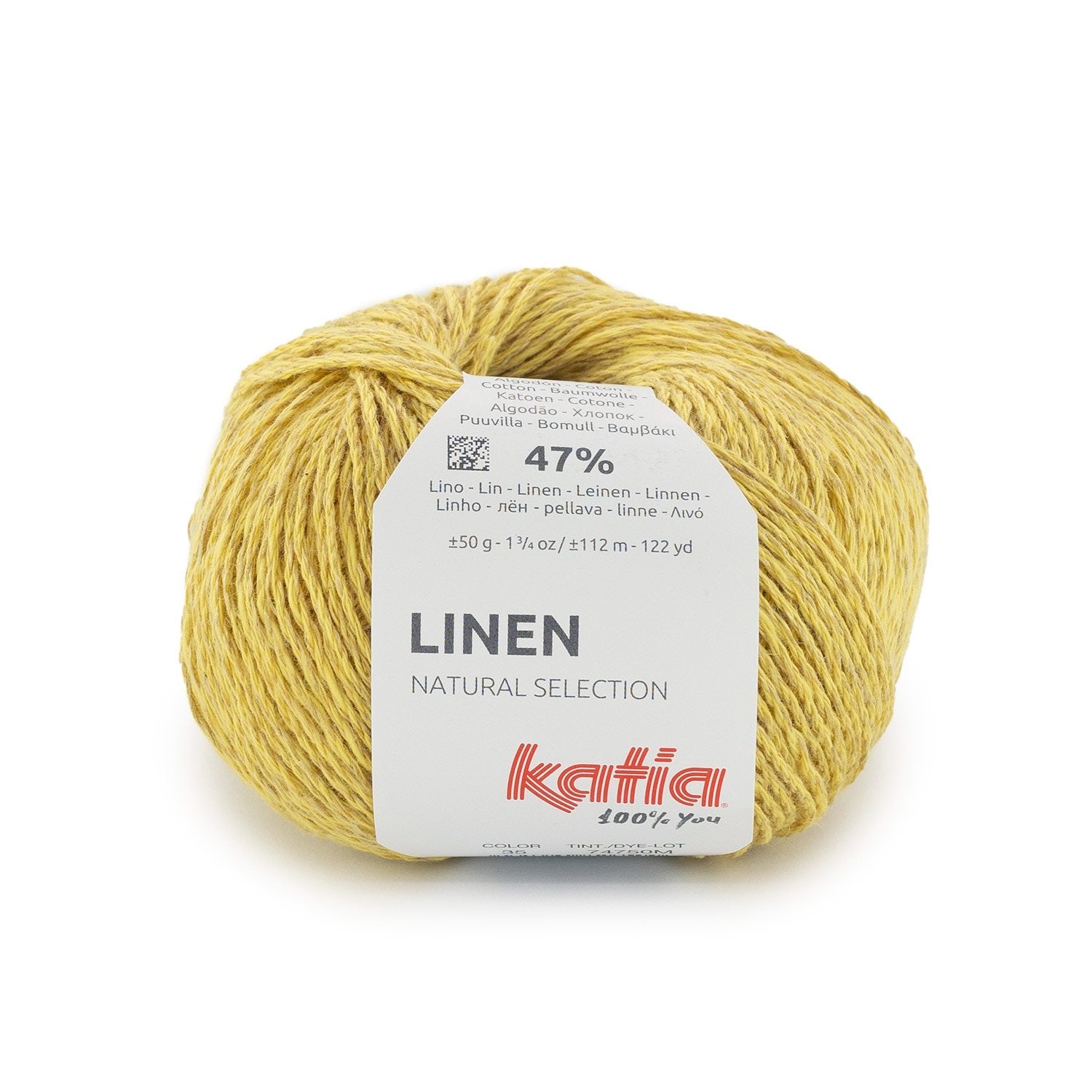 Katoen-linnengaren Linen in pastelgeel, geschikt voor zomerse kleding