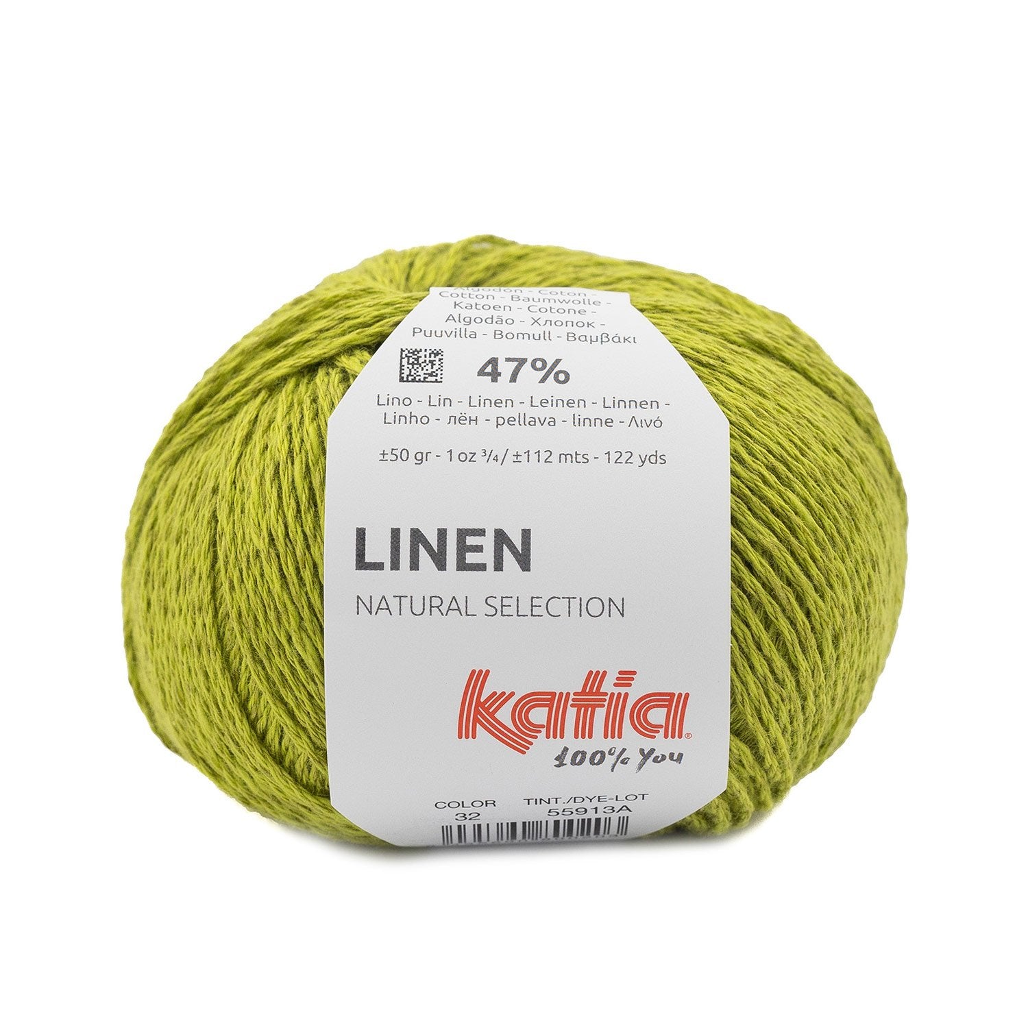 Katoen-linnengaren Linen in pistache, geschikt voor zomerse kleding