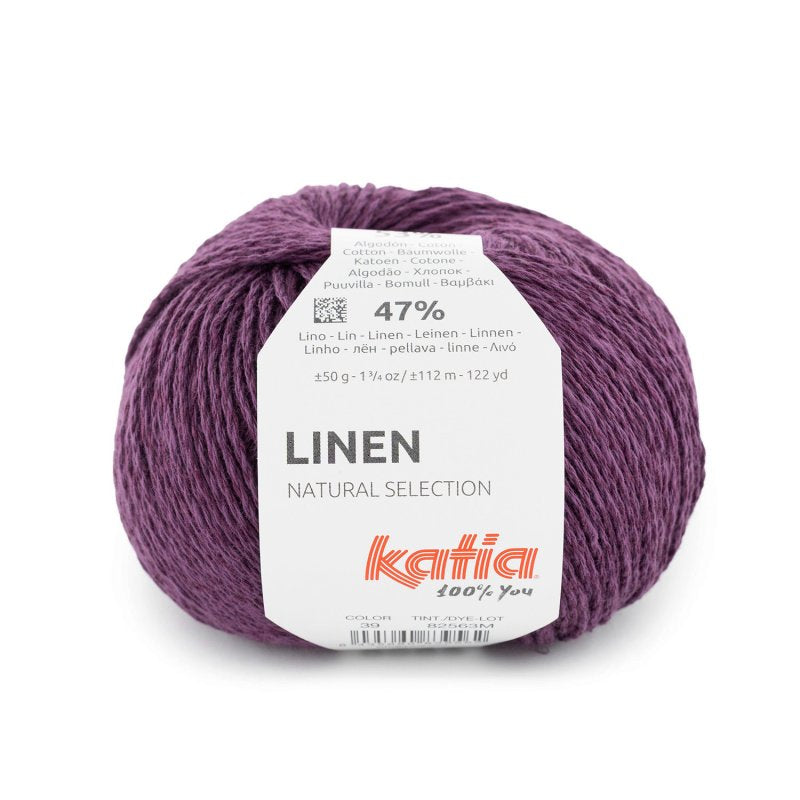 Katoen-linnengaren Linen in violet, geschikt voor zomerse kleding
