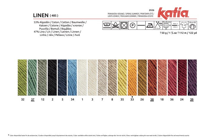 Katoen-linnengaren Linen, geschikt voor zomerse kleding en accessoires