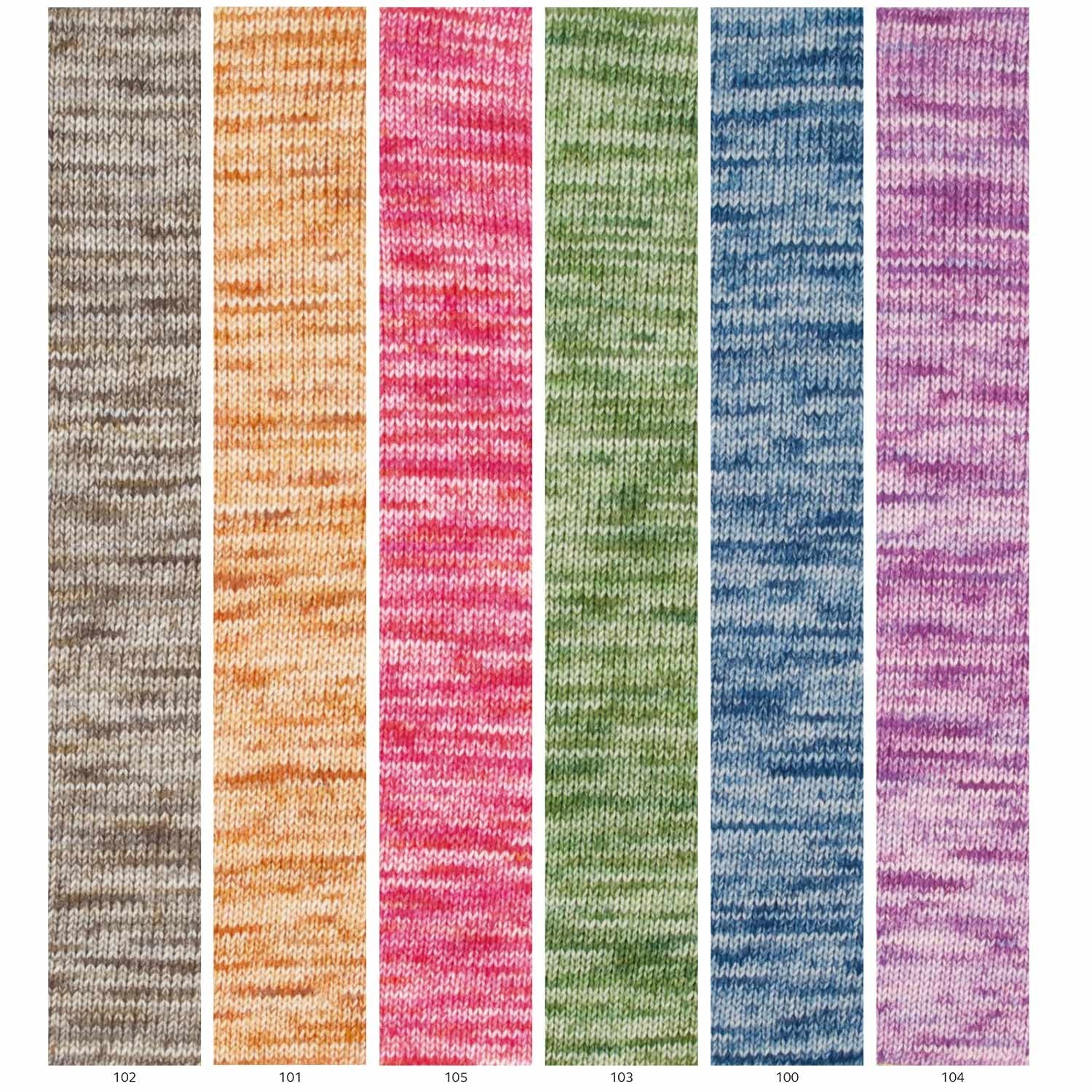Mat katoenen breigaren Puro Cotone Tones, tonal geverfd