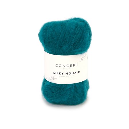 Geborsteld mohair-merinogaren Silky Mohair in olieverf, luchtig en zacht