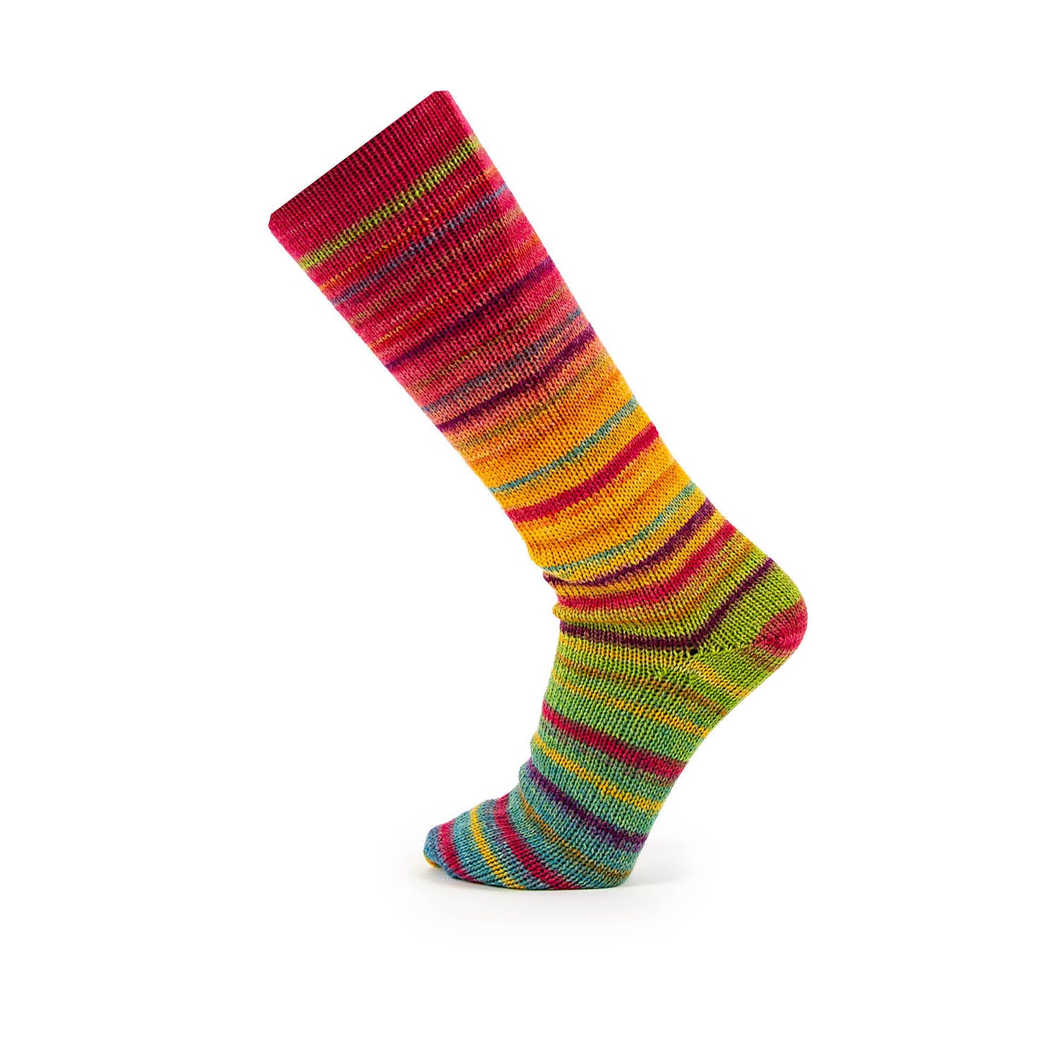Sokkenwol Symmetric Socks & More Paradise in bruin rood zwart, wol-polyamide mix